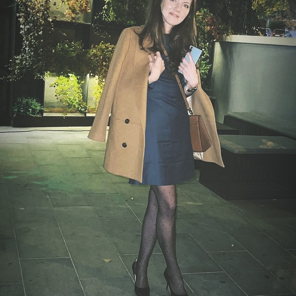 Sezane Camel Double-Breasted Trench Coat - Picture 7 of 7